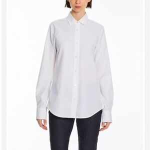 Lis Lareida White Cotton Long Sleeve Button Down Shirt SZ 36 (XS-S)